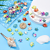 100Pcs 10 Colors Synthetic Turquoise Beads G-YW0002-01A-4