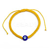 Evil Eye Lampwork Bead Braided Bead Bracelets NE0234-8-1