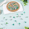 70Pcs 7 Colors Crackle Glass Pendants PALLOY-TADJ00018-4