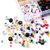 5 Colors Flat Round Acrylic Letter Beads DIY-YW0002-54-7