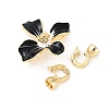 Brass Enamel Fold Over Clasps KK-U043-10G-02-2
