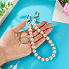 Round Plastic Imitation Pearl Beads Bag Extender Chains HJEW-TAC0084-5