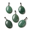 Natural Green Aventurine Pendants G-Z055-03P-02-1