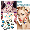 64Pcs 16 Style Zinc Alloy Cabochons MRMJ-AR0001-22-7