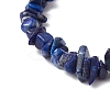 Natural Lapis Lazuli Chips Stretch Bracelets for Women Men BJEW-JB11341-07-4