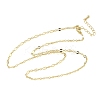3MM Brass Dapped Chain Necklaces NJEW-P339-02B-G-5