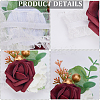 2Pcs 2 Style Cloth & Plastic Imitation Rose Boutonniere & Wrist Corsages AJEW-CP0005-93-5