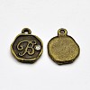 Antique Bronze Plated Alloy Rhinestone Charms ALRI-J152-B-NF-1