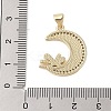 Brass Micro Pave Clear Cubic Zirconia Pendants KK-I712-48G-04-3