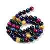 7 Colors Natural Tiger Eye Beads Strands G-A220-A01-02-3