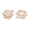 Christmas Brass Micro Pave Cubic Zirconia Pendants KK-R111-009-B01G-2