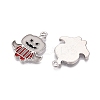 Halloween Theme Rack Plating Luminous Alloy Enamel Pendants ENAM-N056-232P-4