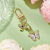 Butterfly Bees Alloy Enamel Pendant Decorations HJEW-JM02688-02-1