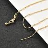 Brass Column Ball Chain Adjustable Slider Necklaces LS-NJEW-E157-04G-1