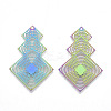 Ion Plating(IP) 201 Stainless Steel Filigree Pendants X-STAS-R102-33-2