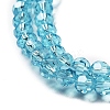 Electroplate Transparent Glass Beads Strands EGLA-A035-T4mm-A08-3