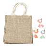 Jute Tote Bags Soft Cotton Handles Laminated Interior ABAG-F003-05-1