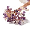 Natural Amethyst with Citrine Chips and Natural Quartz Crystal Pedestal Display Decorations DJEW-G027-12RG-01-3