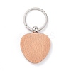 Natural Wood Keychain LS-HJEW-P008-06-1