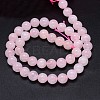 Pink Color Natural Madagascar Rose Quartz Beads Strands G-F222-40-10mm-3