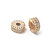 Brass Micro Pave Cubic Zirconia Daisy Spacer Beads KK-U052-32G-NF-1