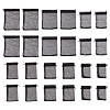 60Pcs 6 Styles Organza Bags Jewellery Storage Pouches Wedding Favour Party Mesh Drawstring Gift OP-TA0001-06-3