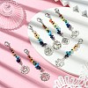 7Pcs Natural & Synthetic Gemstone Pendant Decoration HJEW-CJ00057-6