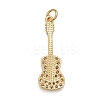 Rack Plating Brass Clear Cubic Zirconia Pendants X-KK-M229-42G-2