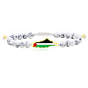 Palestine Map 304 Stainless Steel Enamel Link Bracelets FS-WGEA228-14-1