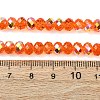 Electroplate Transparent Glass Beads Strands EGLA-A046-01B-24-4