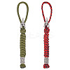 2Pcs 2 Colors Handmade Spartan Nylon Parachute Cord Pendant Decorations for Men KEYC-HY0001-32-1