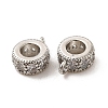 Rack Plating Brass Micro Pave Cubic Zirconia Tube Bails KK-E081-08P-3