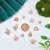 16Pcs 8 Styles Brass Micro Pave Cubic Zirconia Pendants KK-DC0002-83-2