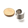 316 Surgical Stainless Steel Open Cuff Rings RJEW-F170-01P-04-3