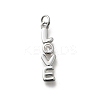Brass Micro Pave Cubic Zirconia Charms KK-P295-48P-1
