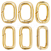 8Pcs 2 Styles Brass Spring Gate Rings KK-BBC0014-16-1