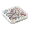 100Pcs 10 Colors Crackle Baking Paint Imitation Jade Glass Charms PALLOY-FS00056-6