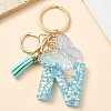 Resin & Acrylic & Faux Suede Tassel Keychain X1-KEYC-YW00117-14-1