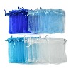 40Pcs 4 Colors Organza Bags Jewellery Storage Pouches Wedding Favour Party Mesh Drawstring Gift OP-FS0001-03B-2