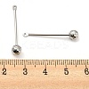 Tarnish Resistant 304 Stainless Steel Threaded Ball Eyepin with 316 Stainless Steel Bead LS-STAS-M330-01A-P-4