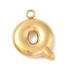 304 Stainless Steel Initial Pendants STAS-S186-12Q-G-1