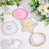 4Pcs 4 Style Resin Imitation Agate Color Palette MRMJ-NB0001-19-4