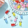 50Pcs 5 Colors ABS Plastic Imitation Pearl & Acrylic Pendant PALLOY-JF03939-6