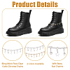 4Pcs 2 Colors Brass Micro Pave Clear Cubic Zirconia Chains Boot Strap Chains HJEW-HS00057-4