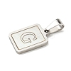 304 Stainless Steel Pave Natural White Shell Pendants STAS-S130-03P-G-2