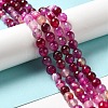 Natural Striped Agate/Banded Agate Beads Strands G-H1593-8mm-1-1
