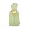 Faceted Natural Jade Openable Perfume Bottle Pendants G-E556-04A-2