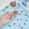 60Pcs 6 Colors Alloy Enamel Connector Charms ENAM-HY0001-26-3