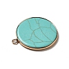 Synthetic Turquoise Dyed Pendants G-A213-01G-11-3