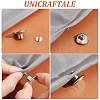 Unicraftale 48 Sets 6 Style Brass Button Pins for Jeans BUTT-UN0001-11-4